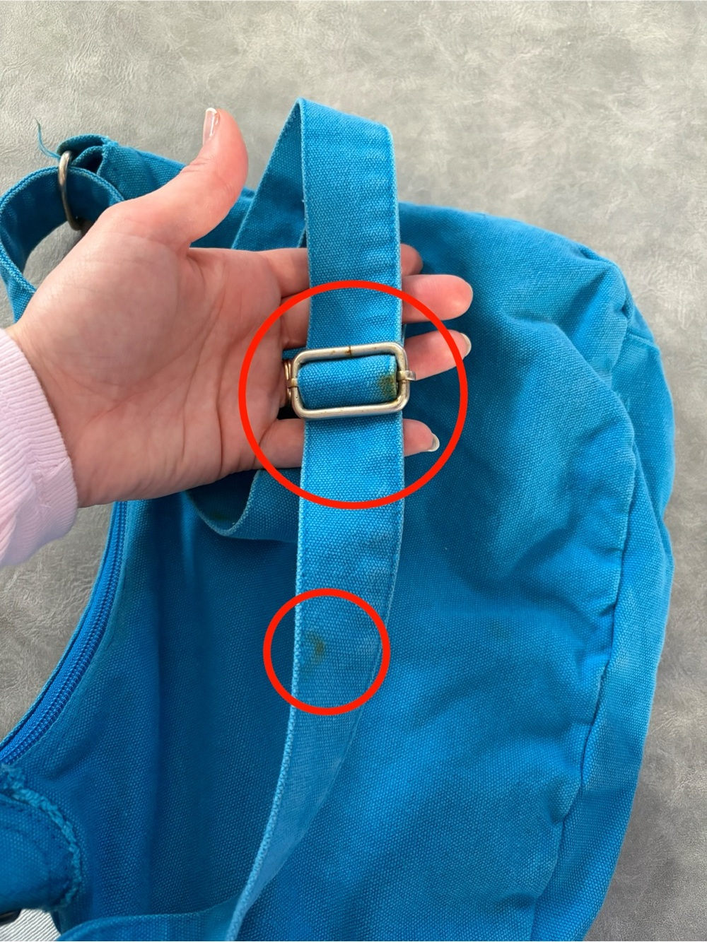 Y2K 2000’s Blue Canvas Cargo Crossbody Bag - Picture 12 of 13